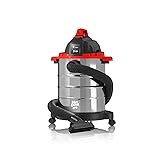 Dirt Devil Wet Dry Shop Vacuum, 6-Gallon Capacity, Stainless Steel Tank, Portable Design, SD66000 6 Gallon Silver