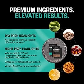 ONNIT Total Human Adult Multivitamin Dietary Supplement Comprehensive Capsule Packs with Day and Night Support, Daily Vitamin Packs for Men and Women, Dietary Supplement Capsules, 30-Day Supply