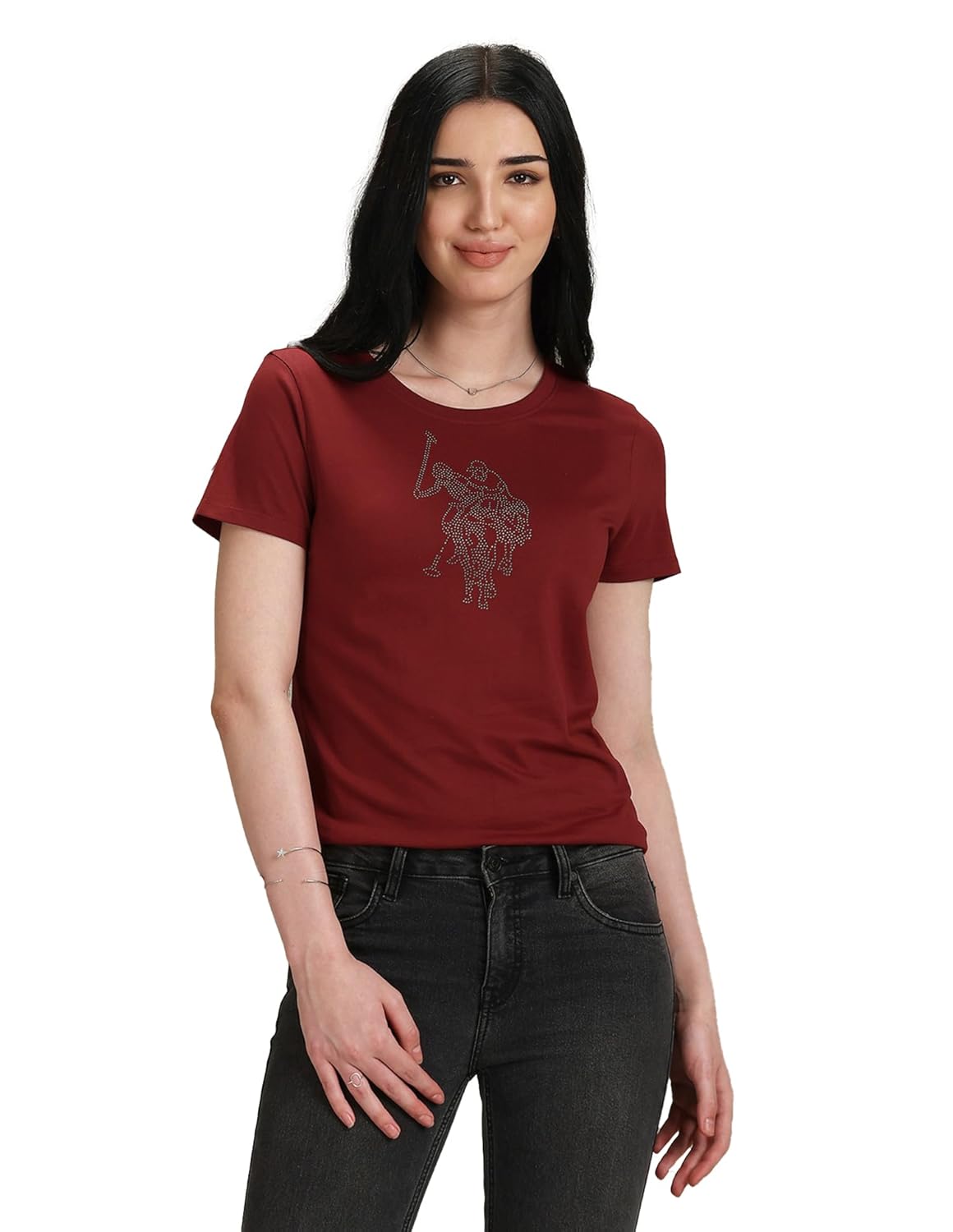 U.S. Polo ASSN. Women’s Cotton Regular Fit T-Shirt – Comfortable Casual Tee for Everyday Wear