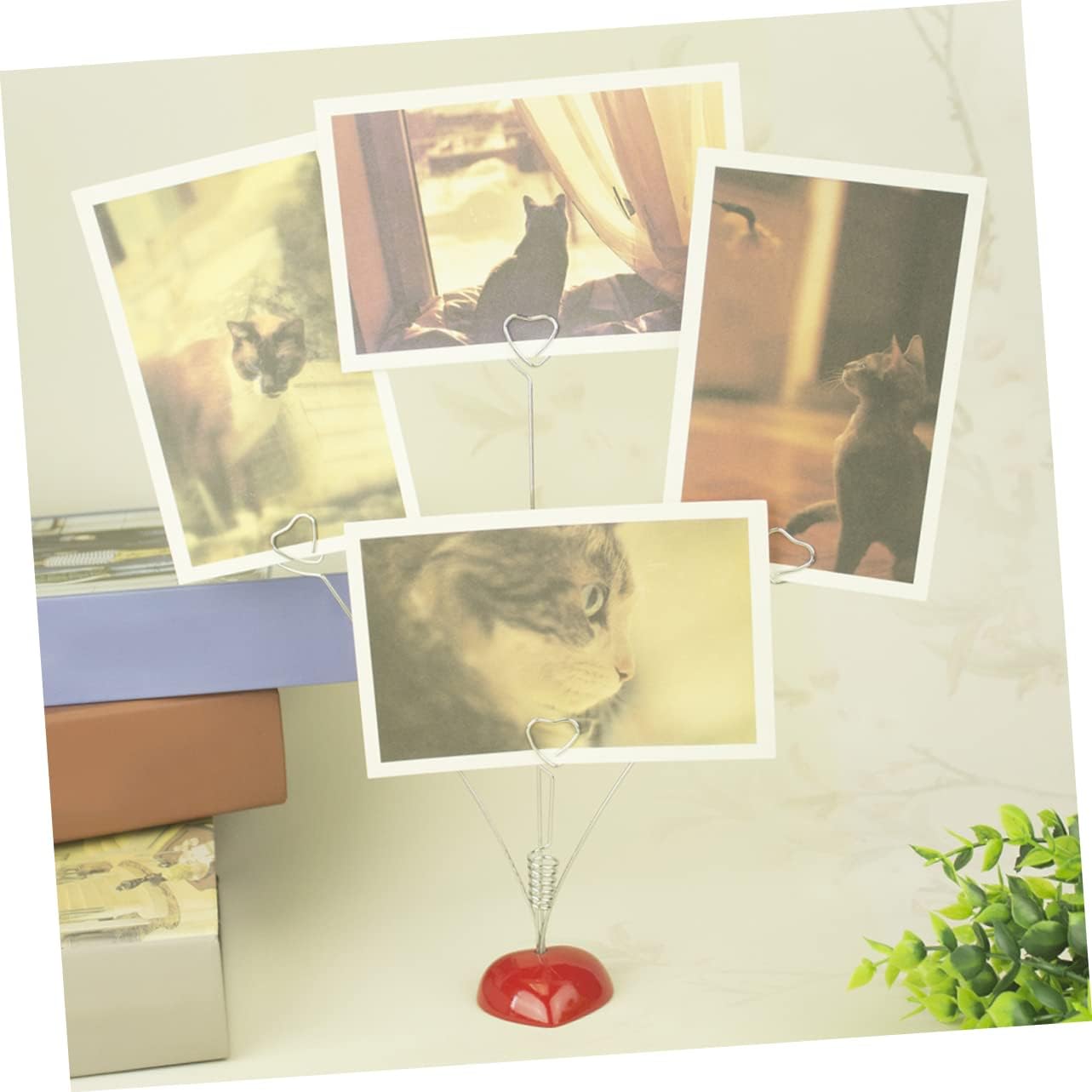 Holibanna 3pcs Memo Clip Set Multi-Head Photo Clips for Notes and Cards Resin Clamp Stands for Office and Home Use