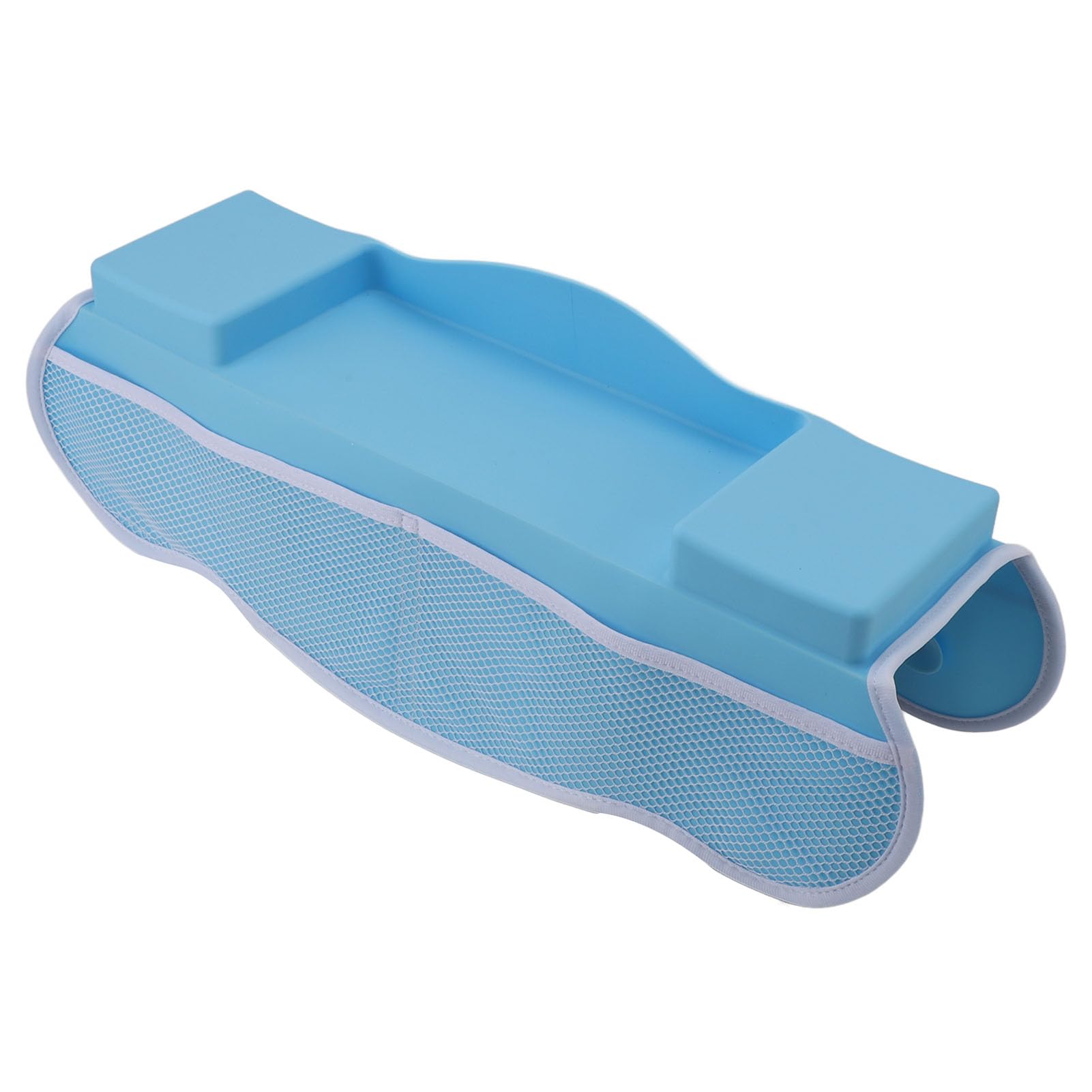 Depisuta Bathtub Guard for Kids, Silicone Kids Bath Tub Shelf and with Suction Cups and Double Sided Mesh Pockets Convenient Bathtub Toys Storage Bag for Bath