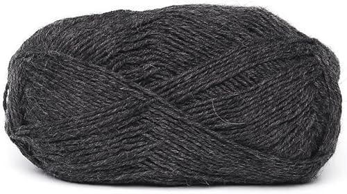 Miniatura 2 de Mezcla de lana de alpaca, 2 madejas de 7.05 oz, peso DK, celestial, suave y perfecto para tejer y tejer (gris carbón, peso DK)