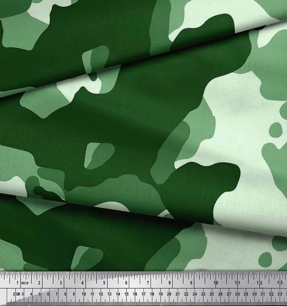 Soimoi Bleu Soie En Tissu Deux Tons De Blanc Camouflage Tissu Imprime 1 Metre 42 Pouce Large