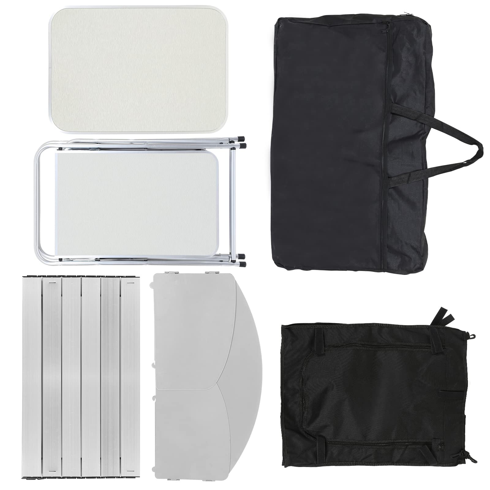 Cucina da campeggio con paraspruzzi e borsa trasporto, armadio pieghevole telaio alluminio, outdoor