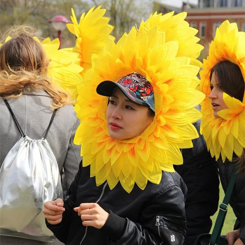 Amazon.co.jp: Yavoluy ひまわり 被り物 かぶりもの 花 お面 フラワー