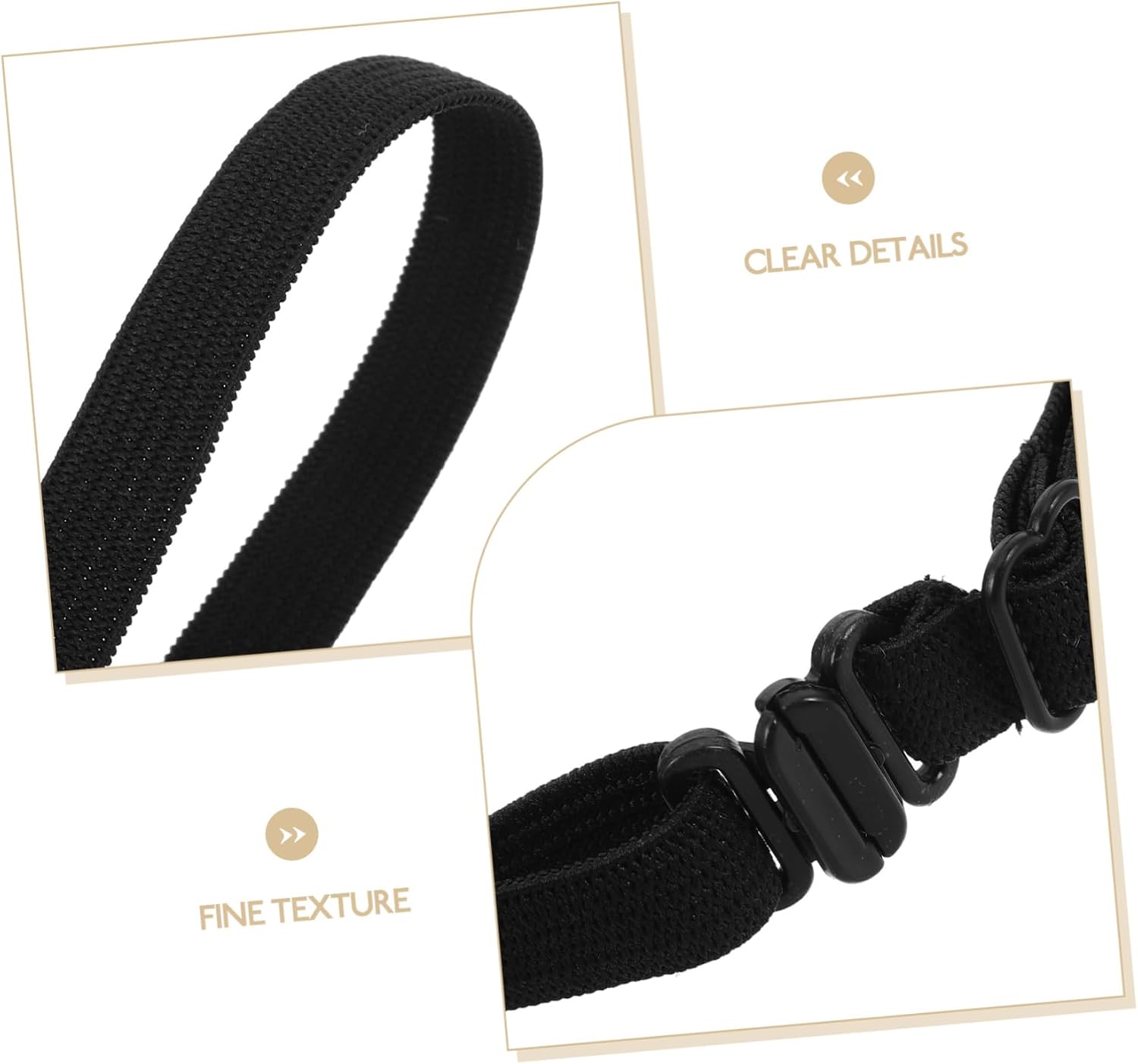 FRCOLOR 20pcs Adjustable Elastic Bow Tie Strap Bands for Wedding Uniforms Sailor Suits Versatile Accessories Insert Buckles Clip Buckles
