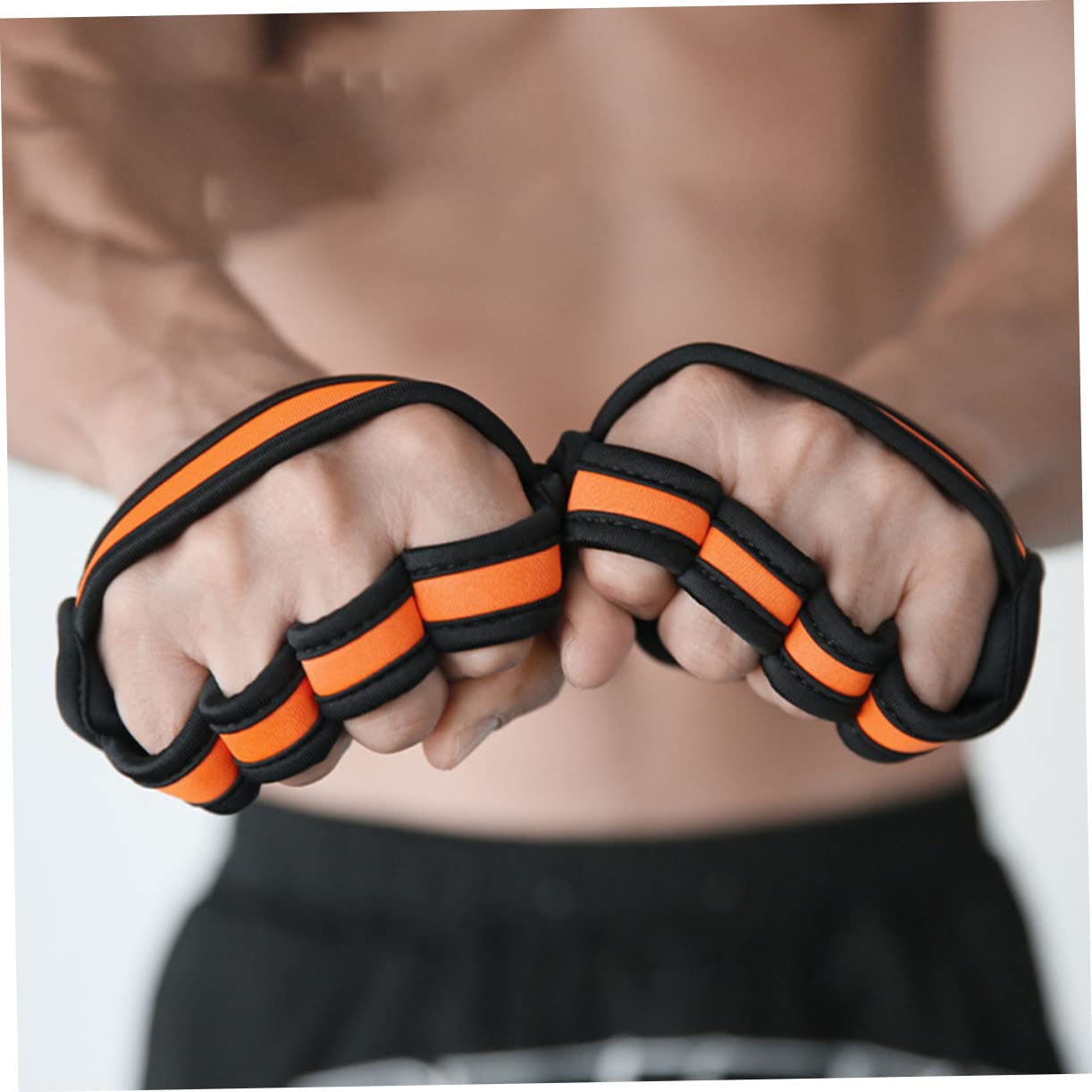 SUPVOX Guantes de Levantamiento de Pesas maquinas Gym Material Gimnasio Guantes de Entrenamiento para Mujer Hacer Ejercicio Hombre puños de Gimnasio de Peso Orange