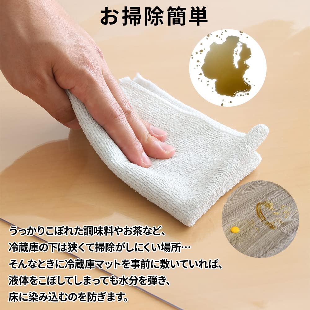 Amazon｜冷蔵庫マット 床保護シート Lサイズ 70×75cm 厚さ2mm 透明