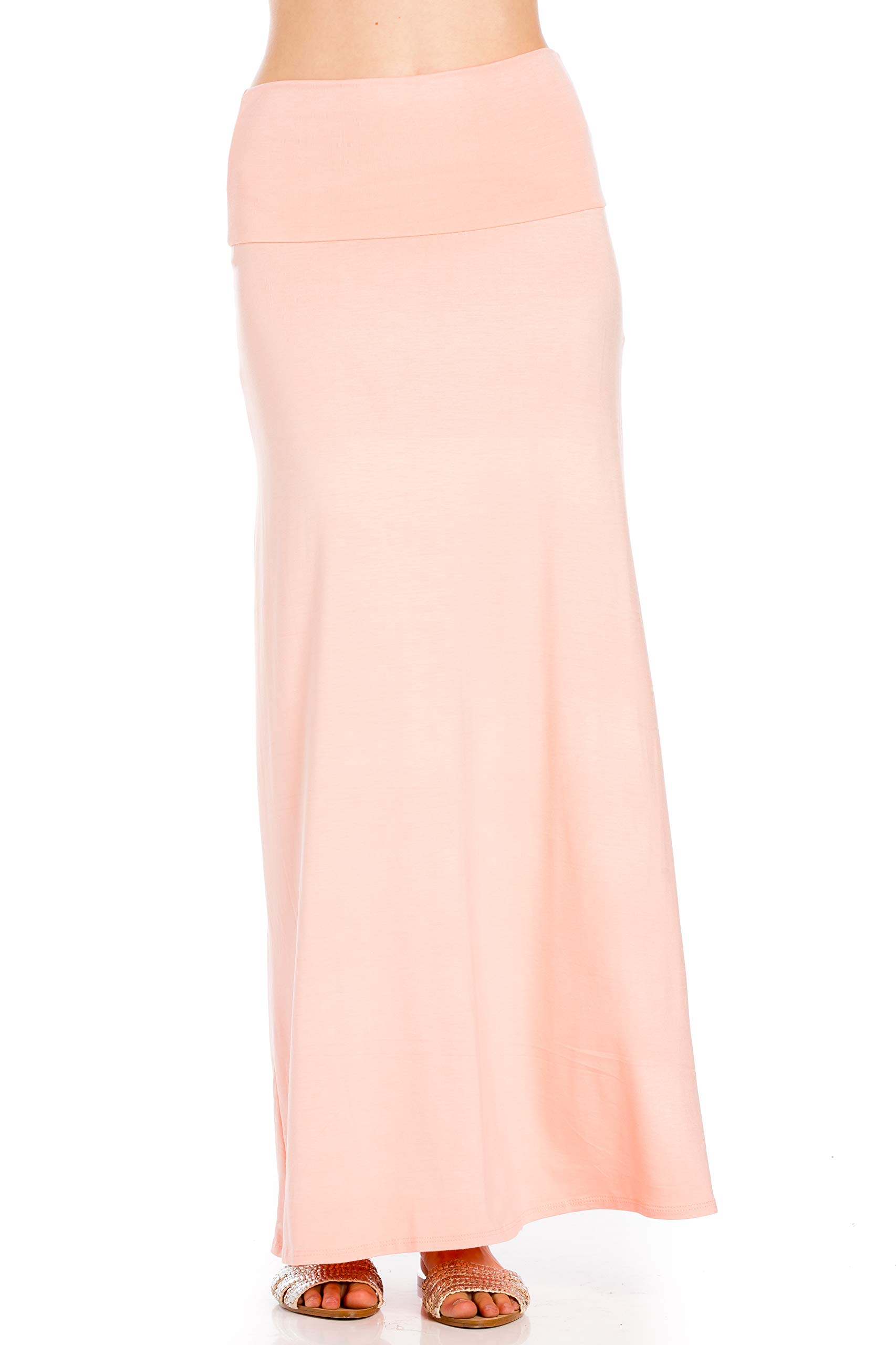 Azules High Waisted Maxi Skirts for Women - Standard & Plus Size Ankle Length Skirt - Formal & Casual Long Skirt for Women