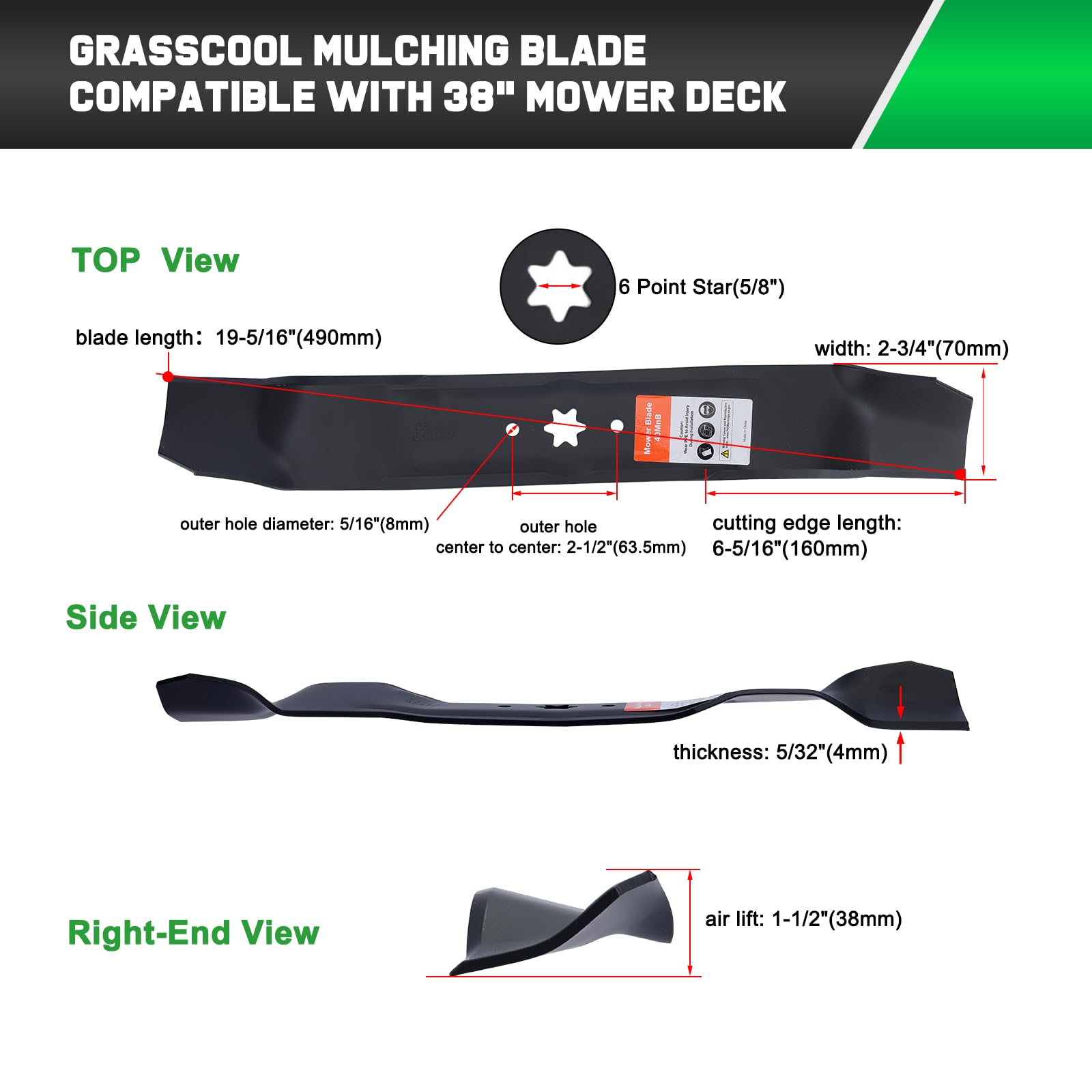 Grasscool 942-0610A Ostrza