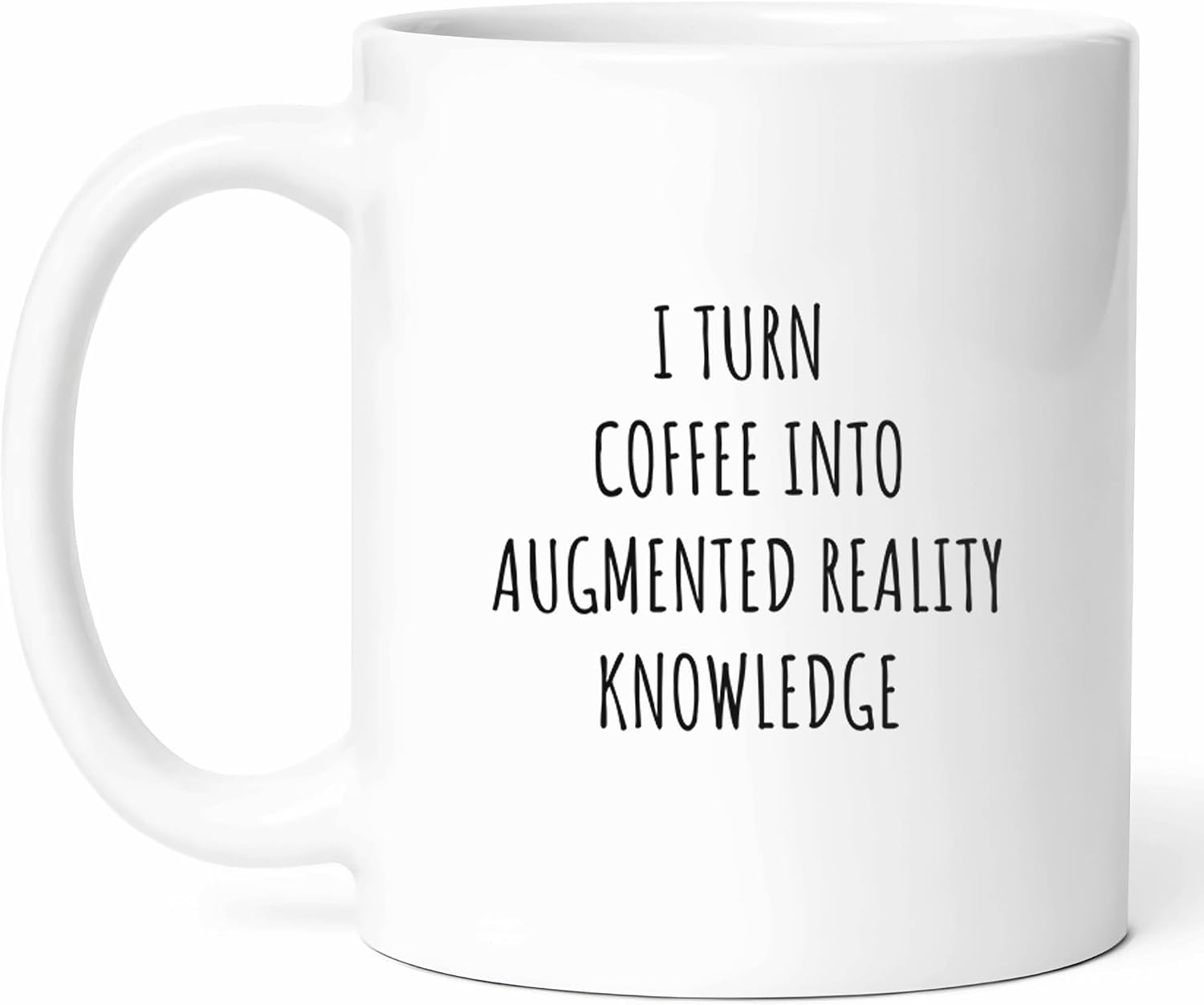 Coffee And Augmented Reality Mug - Developer Cup - Tech Funny Gift From Friends - Virtual Experience Tea Mugs - Digital Cups - 11 Oz Ceramic Gifts For Enthusiasts, Birthday, Him, Her, Christmas, Vr
