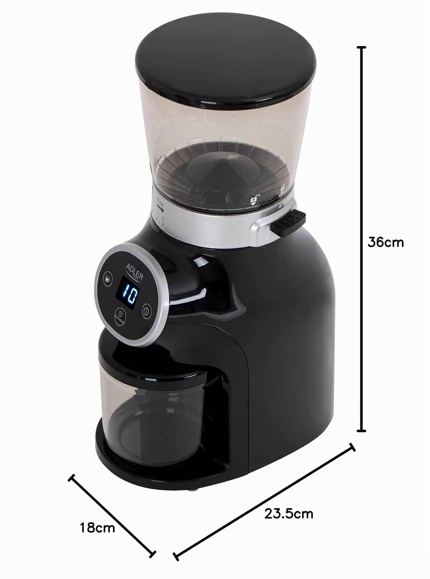 Adler AD 4450 Burr Coffee Grinder 300 W Electric Cone Grinder Grinder