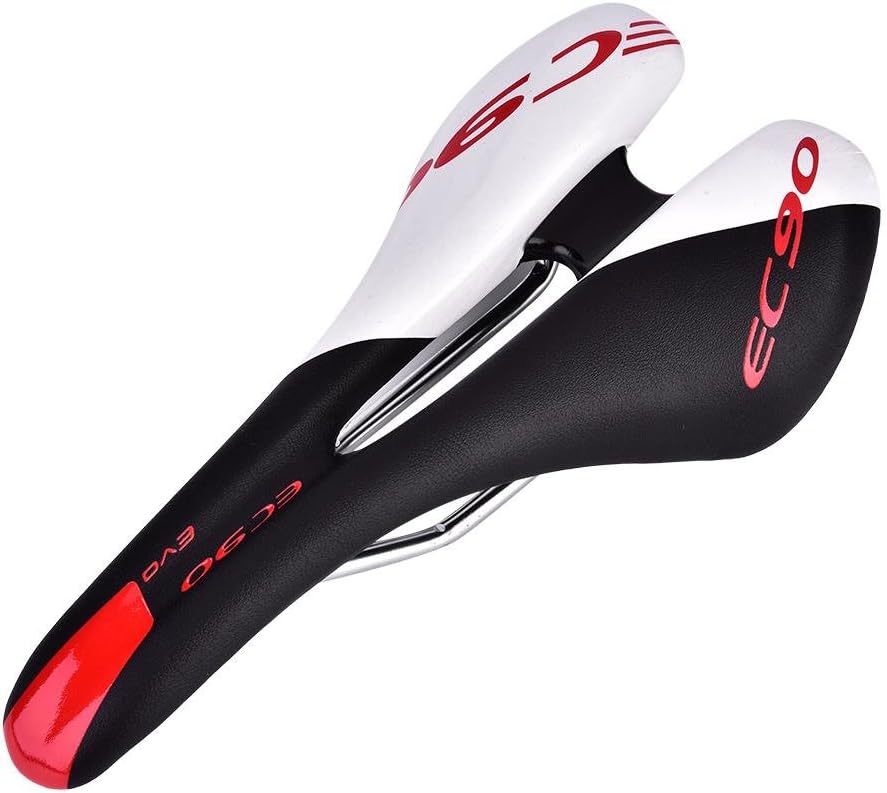 2Colors Durable PU Leather Bike Cycling Saddle Mountain Bike Breathable Comfortable with Soft Cushion for Women Men CyclingFit for Road Bike and Mountain Bike