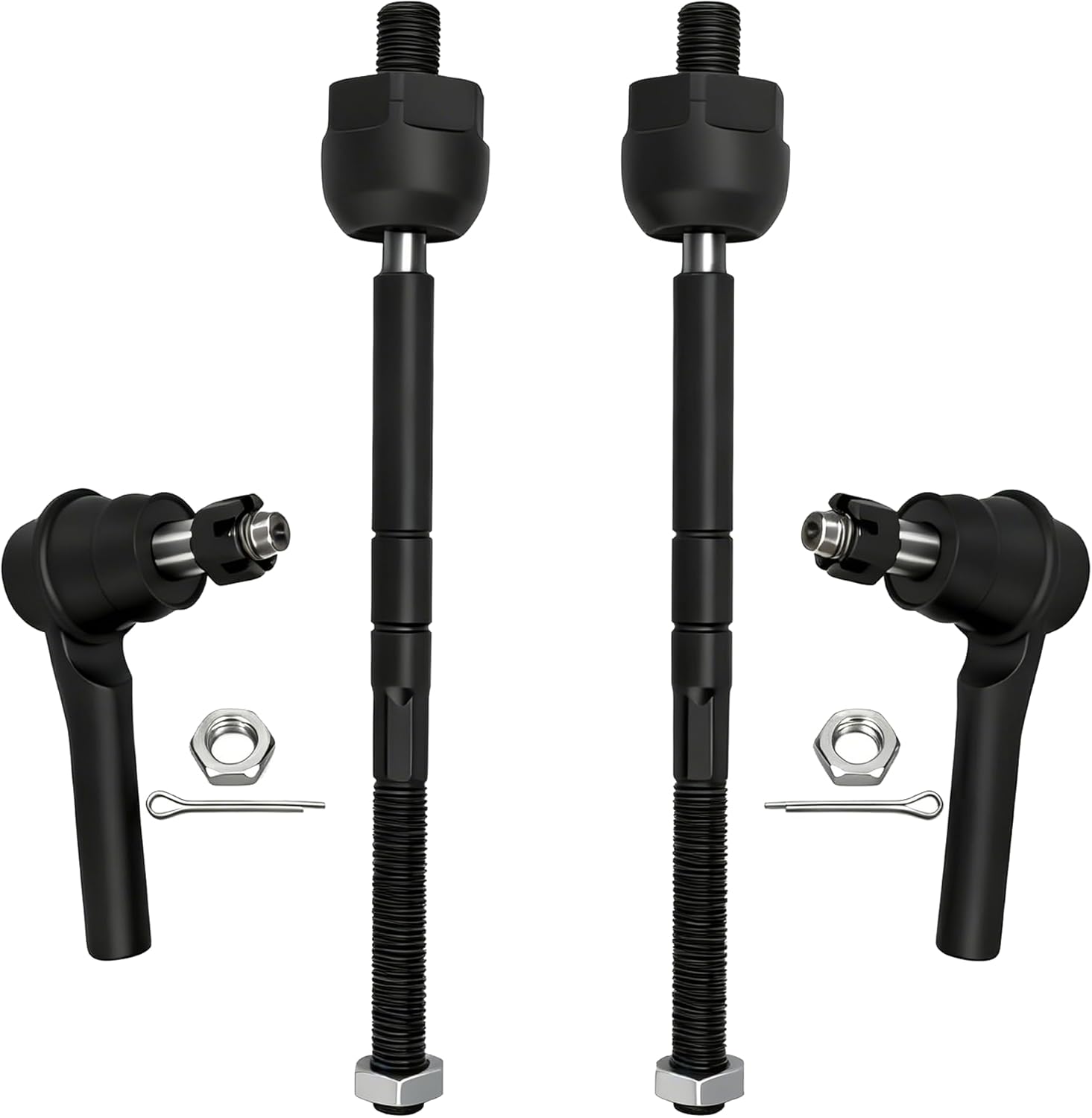 DRIVESTAR EV317 ES3461 4PCS Front Tie Rod End Links, compatible for 1998-2001 Ford Explorer/ 98-2011 Ranger, 2001-2009 Mazda B2300/ 98-2001 B2500/ 98-2007 B3000/ 98-09 B4000, Mercury Mountaineer