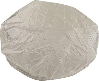 Capa para banheira de hidromassagem de poliéster, redonda, à prova d'água, de tafetá de poliéster, para banheira de hidromassagem (bege)