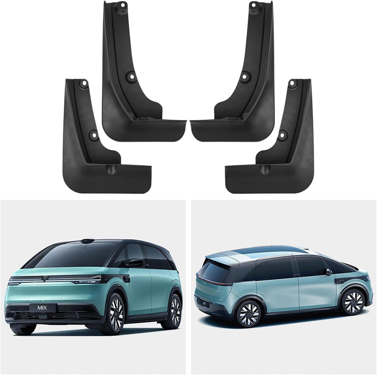 Car Mud Flaps Mudguard for Zeekr Mix 2025 Front and Rear Mudflaps Splash Guards Heavy Duty Flares 4-PC Auto Accessories,Send 1 Car Wash Towel