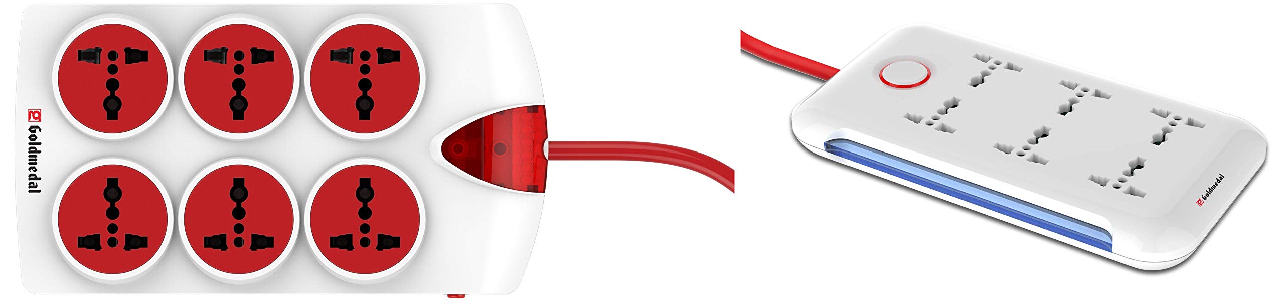 i-Strip LED Spike Guard (White and Red) – Pack of 1, 6 Outlet International Soc