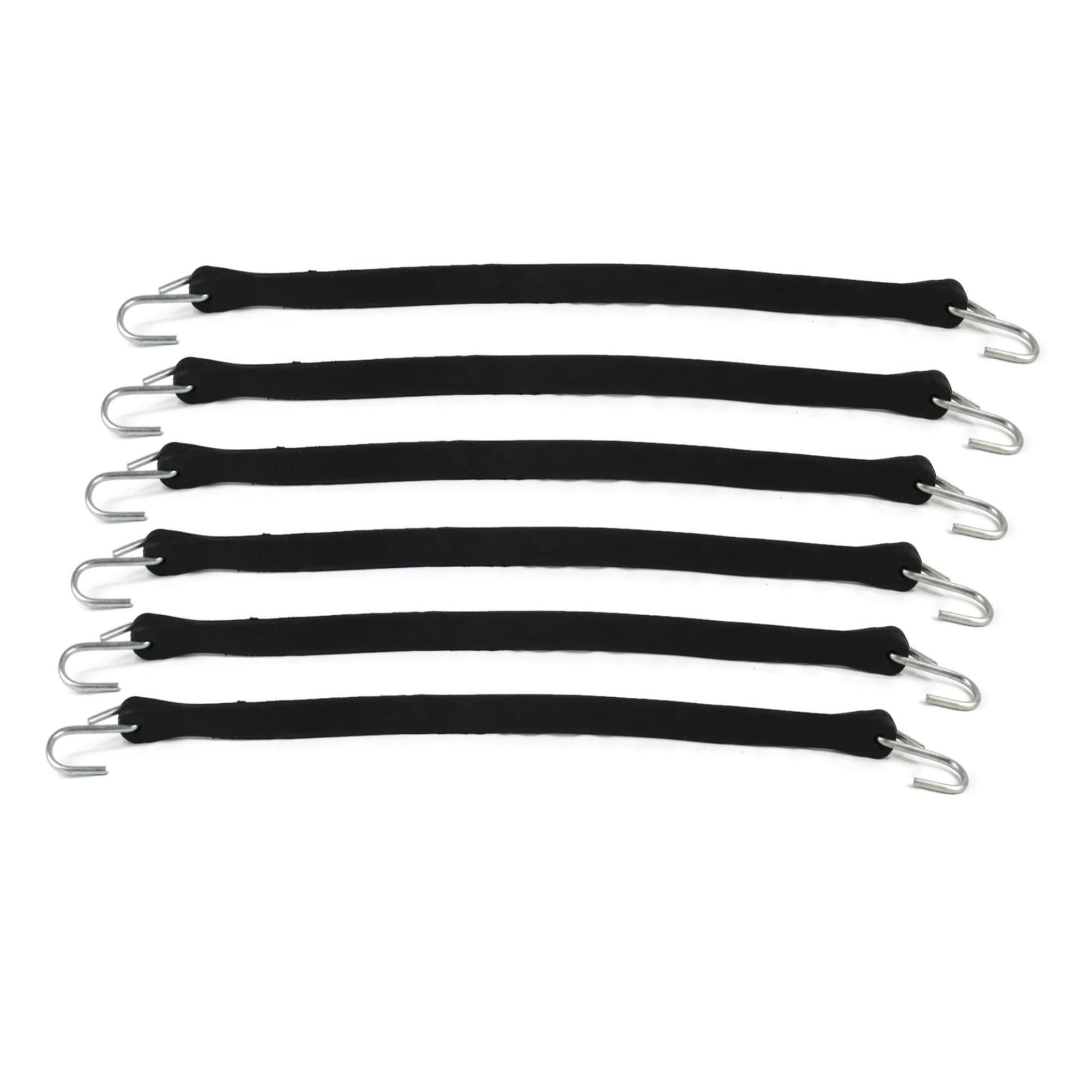 The ROP Shop Lot de 6 sangles de bâche en caoutchouc noir de 53,3 cm pour tendeur flexible et extensible