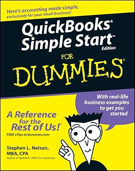 QuickBooks Simple Start for Dummies For Dummies Series