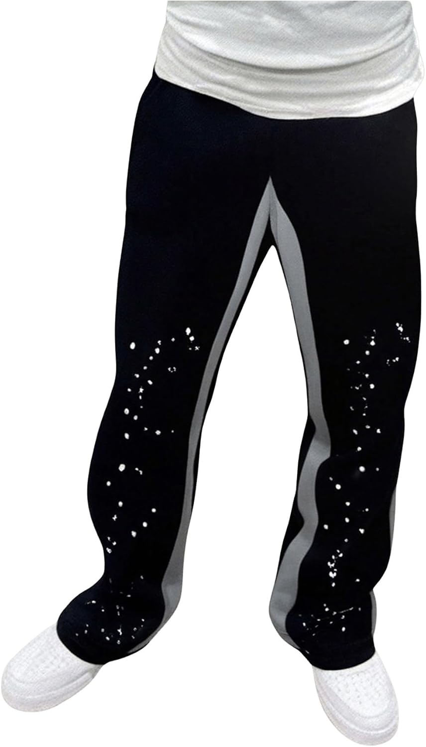 SHENHE Boy's Colorblock Straight Leg Sweatpant Elastic Waist Workout Sports Pants with Pockets