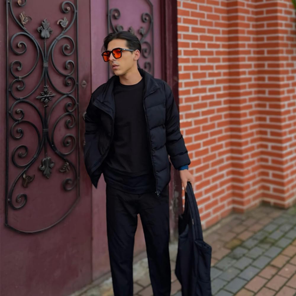 YAMEIZE Retro Square Sunglasses for Men - Women Vintage 90s Tinted Sunglasses Square Frame UV400 Protection - Image 7