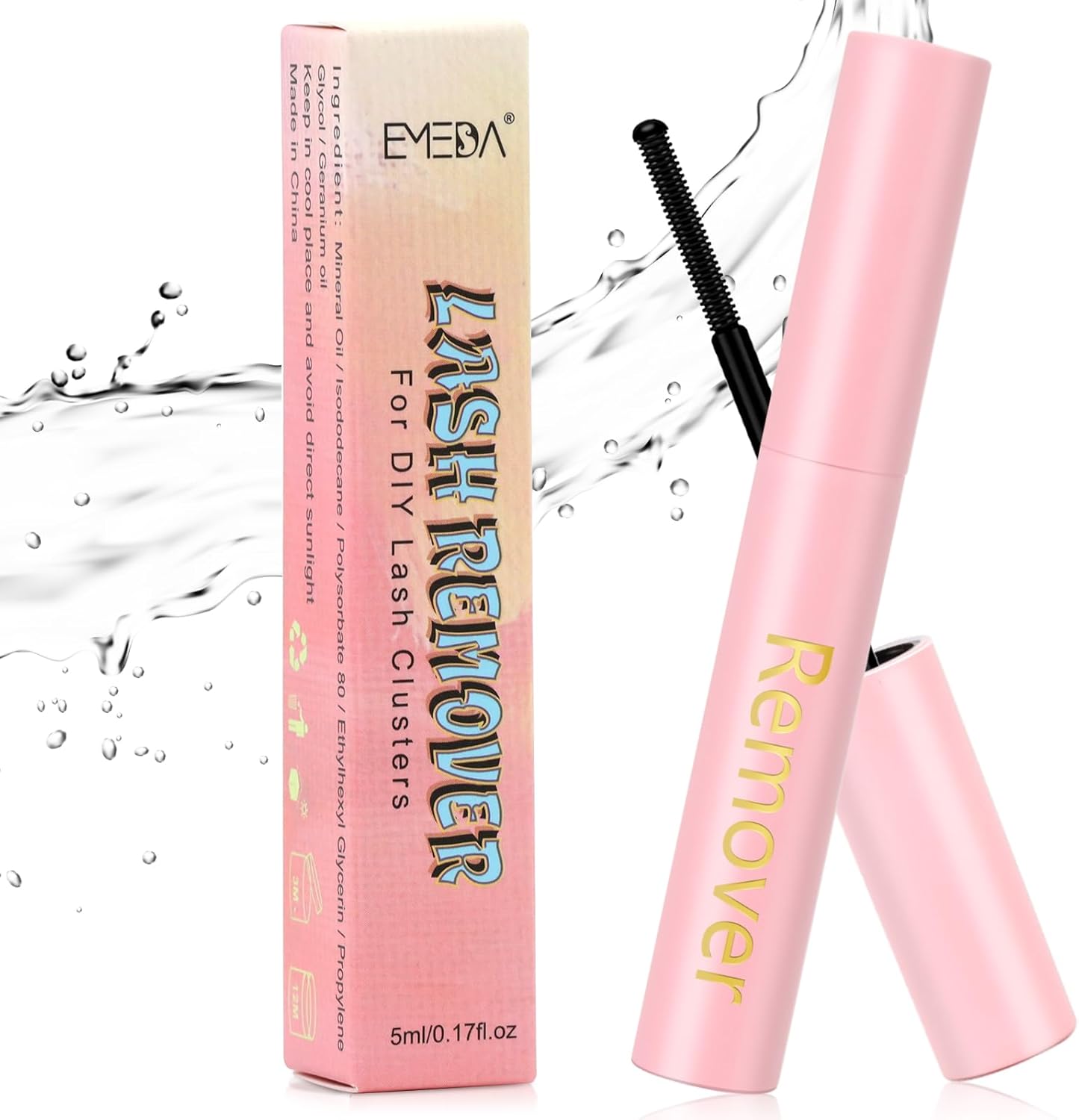 EMEDA Cluster Lash Glue Remover Lash Bond Remover Gentle Lash Remover for Eyelash Bond Transparent Eyelash Glue Remover Self-Use for Lash Bond and Seal 5ML - Amazon product rated Grade C