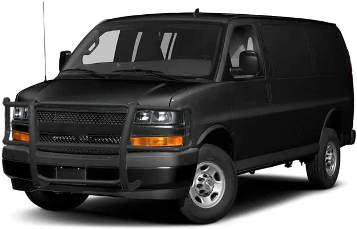 Black Horse - Black Modular Grille Guard Compatible with 2003-2020 Chevrolet Express Passenger and Commercial Van