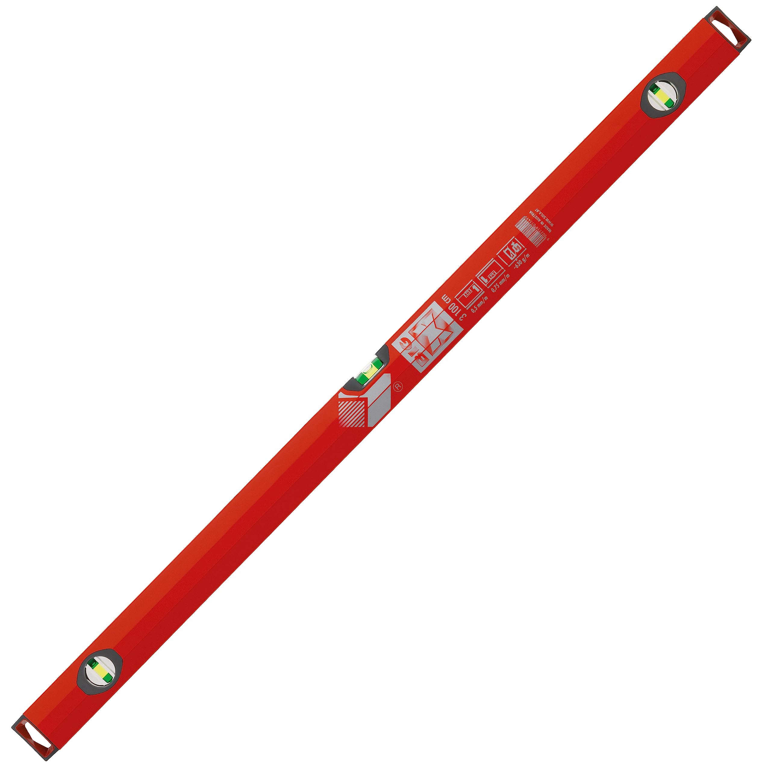 Karl Dahm Nivel de Burbuja Sola de 180 cm l Preciso Nivelador de Burbuja Hecho de Aluminio Resistente l Herramienta de Medición Profesional con Nivel de Burbuja Mejorado – 11296
