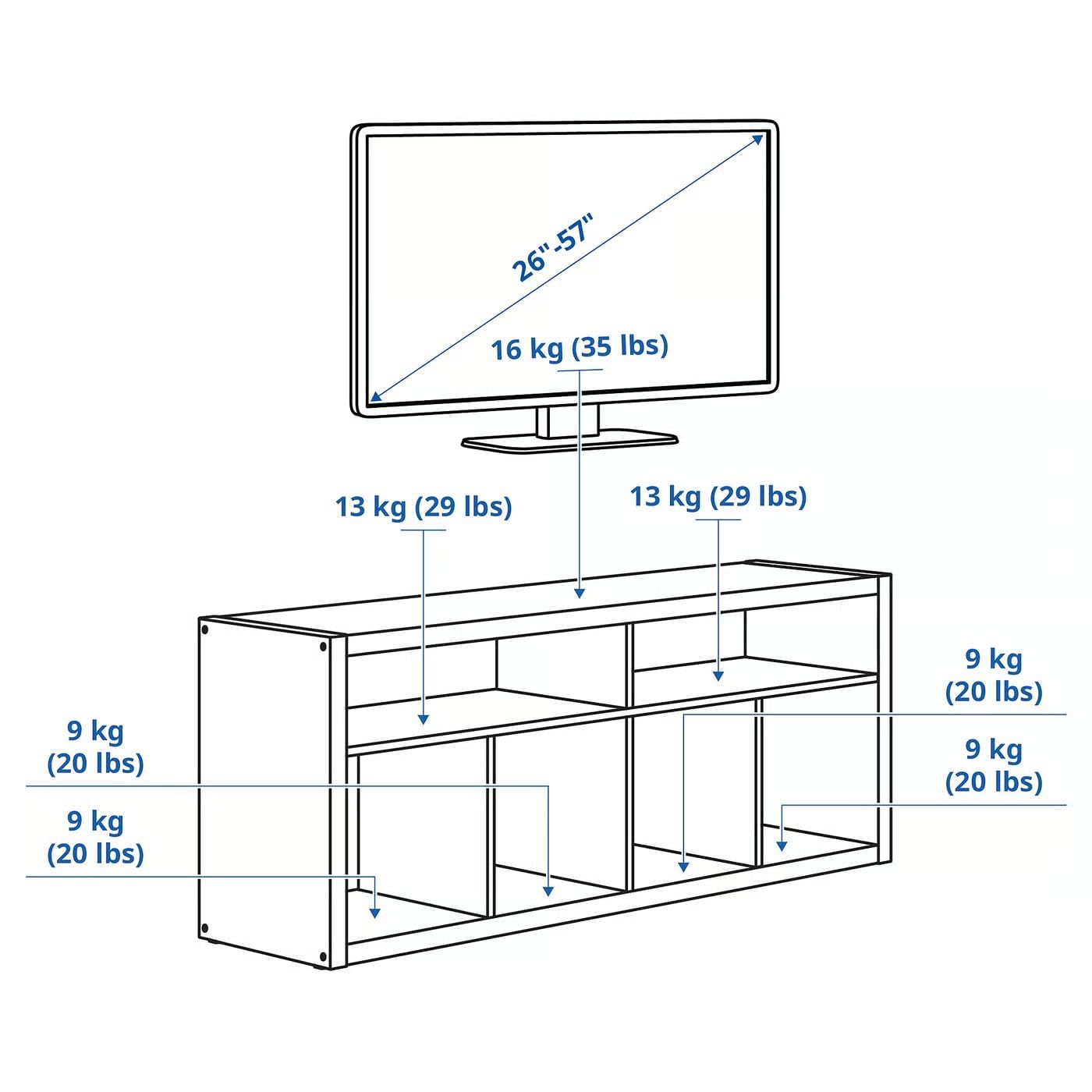 Amazon｜KALLAX カラックス テレビ台 ホワイトステインオーク調