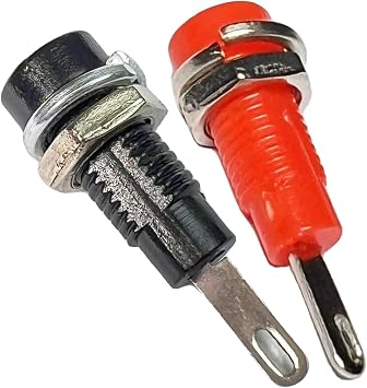 2mm Banana Jack Socket, Red Black Solder Panel Mount Pair for RC Lab Test Points, 10 Pack