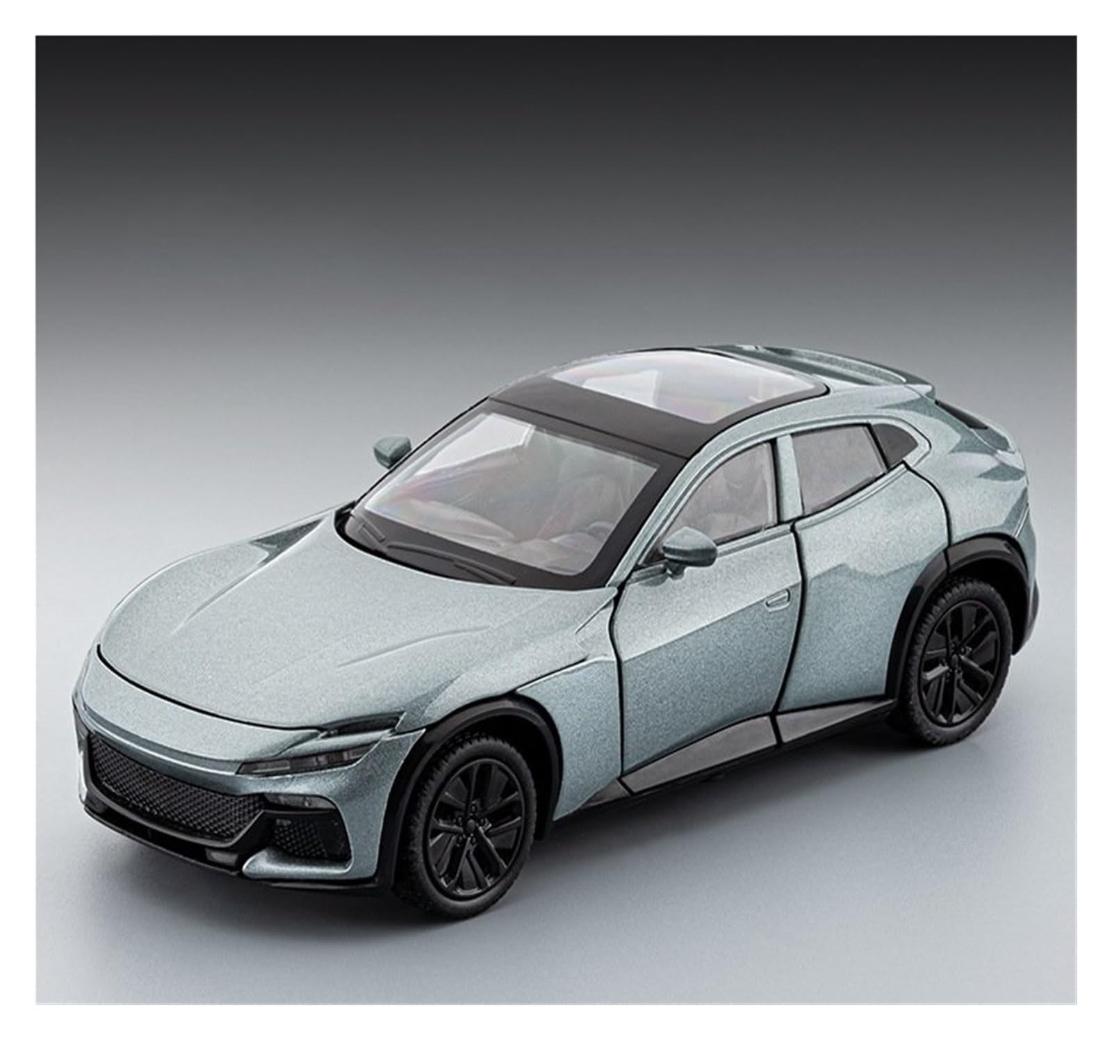 Btwodian Scale Model Car 1:32 For Purosangue For FVU Diecast Metal Alloy Car Model Collection Desk Decoration(Gray)