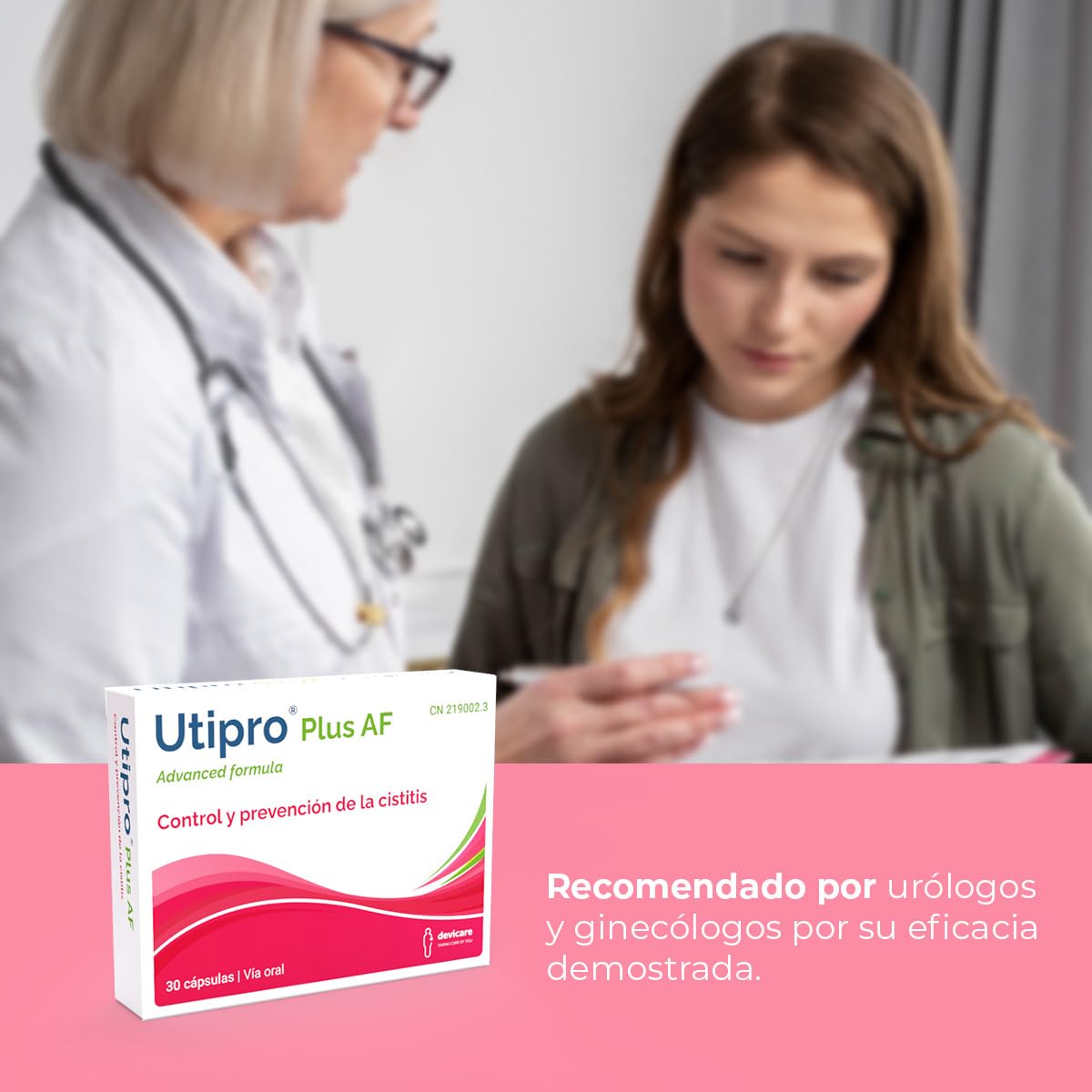 Utipro Plus AF - Tratamiento No Antibiótico - Control y Prevención de las Infecciones del Tracto Urinario – 30 cápsulas | Tratamiento no antibiótico. Ayuda al control y prevención de las infecciones del tracto urinario.
