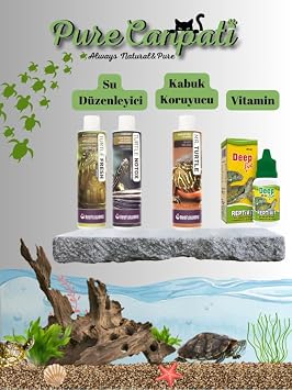 Kaplumbağa Bakım Seti(Vitamin,Kabuk Koruyucu ve Su Düzenleyici)