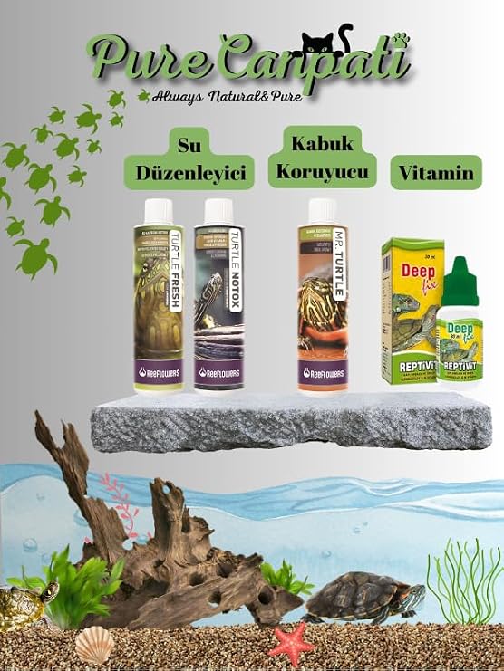 Kaplumbağa Bakım Seti(Vitamin,Kabuk Koruyucu ve Su Düzenleyici)