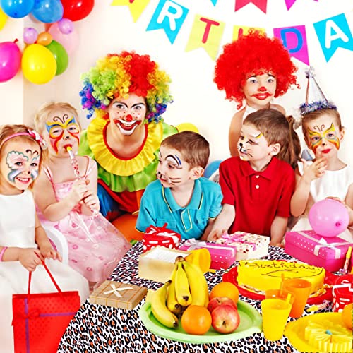 Ioualey 2 Pack Animal Safari Theme Zoo Print Table Cover, 2 Types Zoo Theme Tablecloth Party Supplies For Baby Showers Jungle Theme Birthday Party Supplies Decorations, Leopard And Giraffe #TOP4