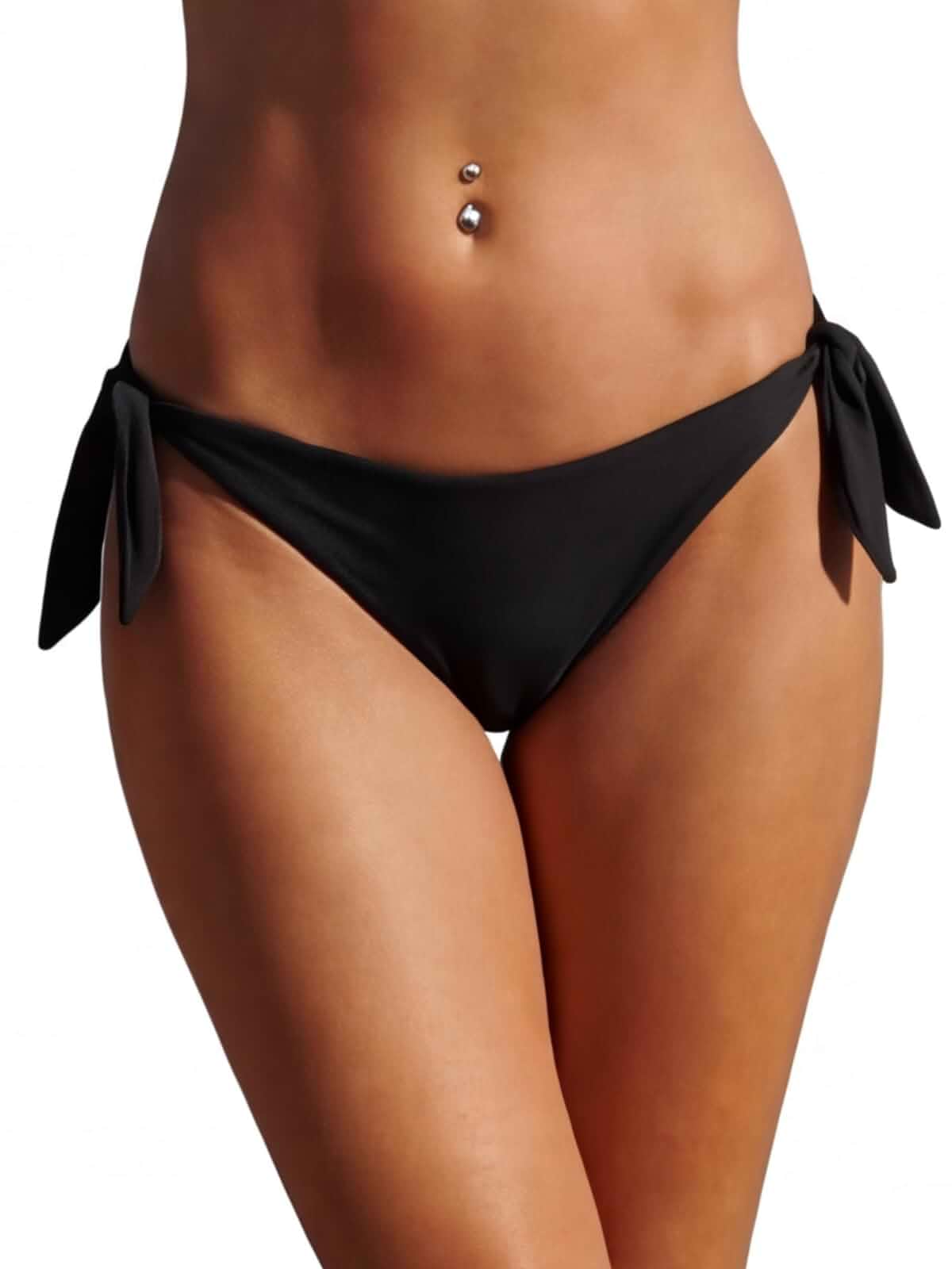 Women's Side Tie Bikini Bottom Moderate Coverage Bathing Suit Bottom Cheeky to Moderate Coverage; Adjustable String; Fully lined; Size up for more coverage;Mix And Match Style;Beach Vacation