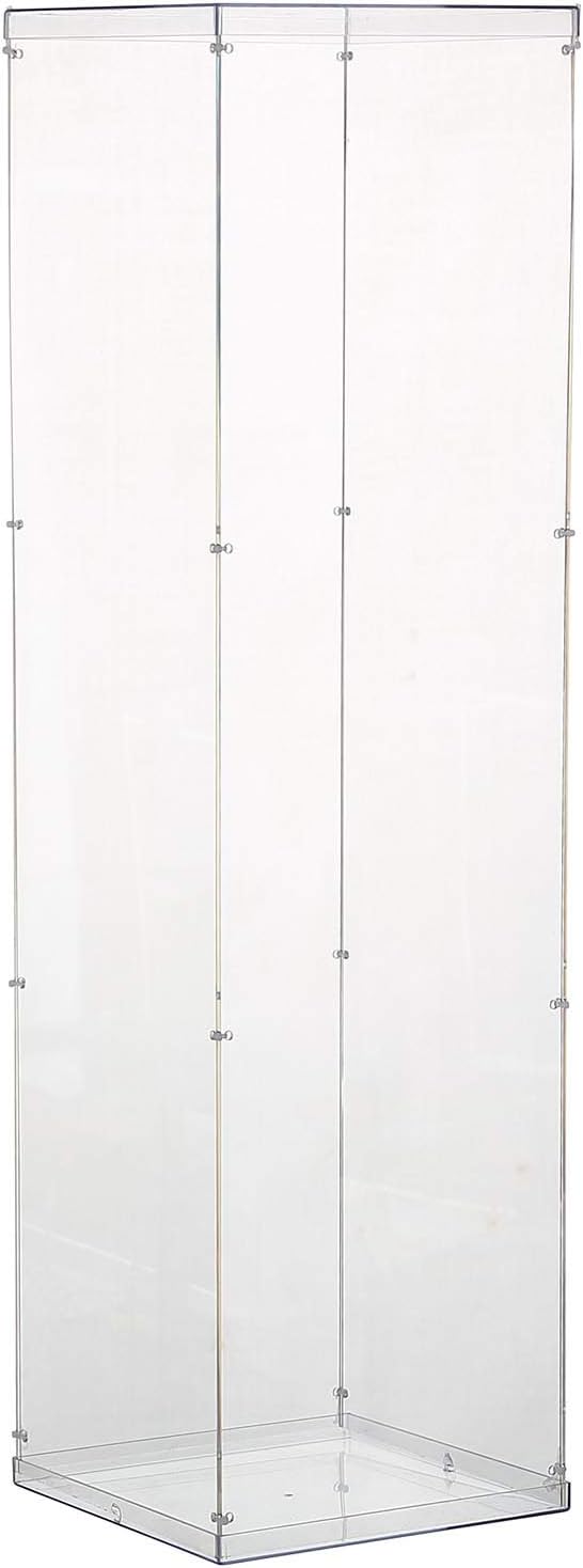 BalsaCircle 40-Inch Tall Clear Acrylic Display Box Floor Standing Centerpiece Wedding Reception Birthday Party Home Decorations