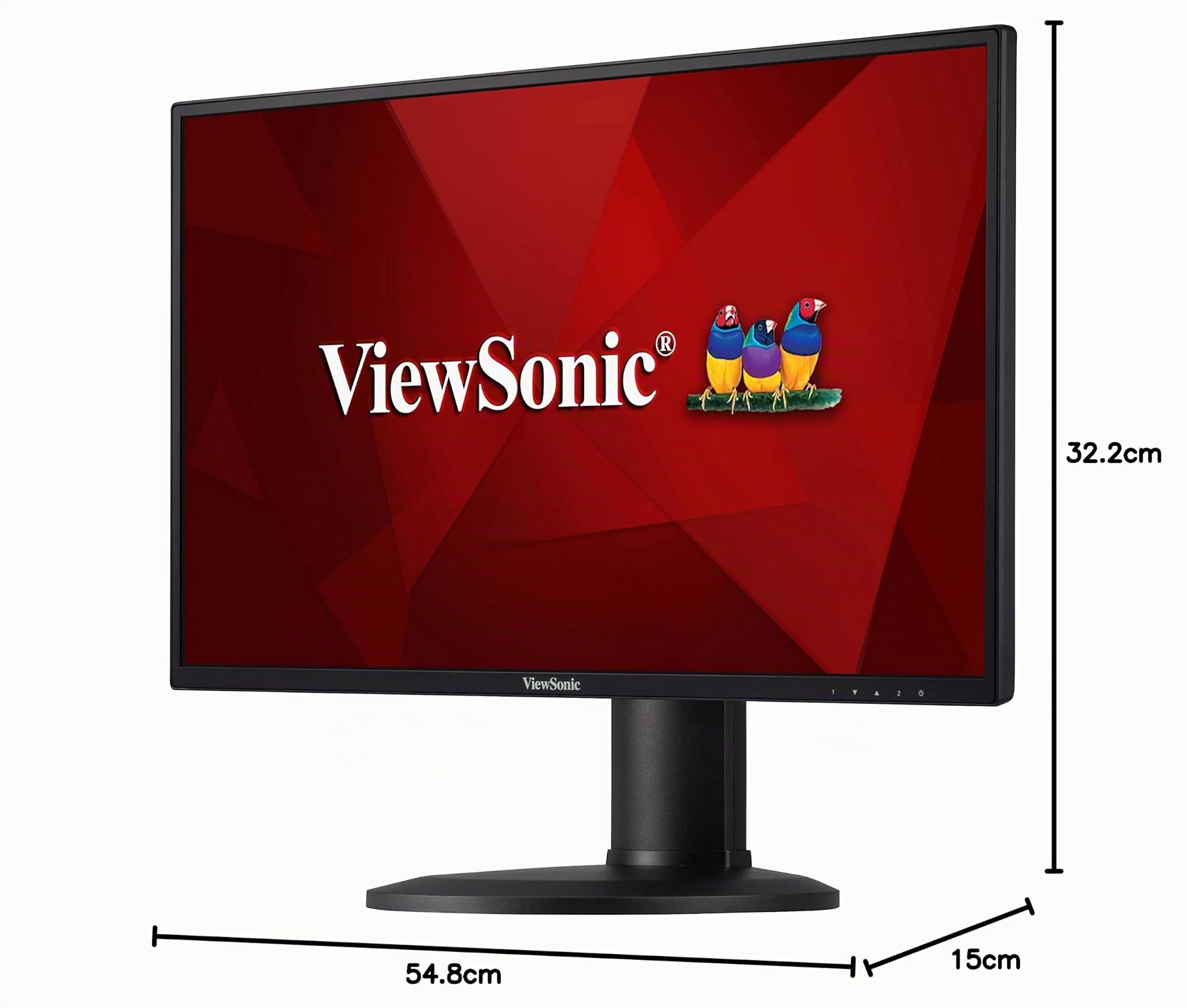 ViewSonic VG2419 Moniteur Ergonomique 24" Full HD, IPS, 5ms, VGA, HDMI, DisplayPort, Haut-Parleurs, Noir