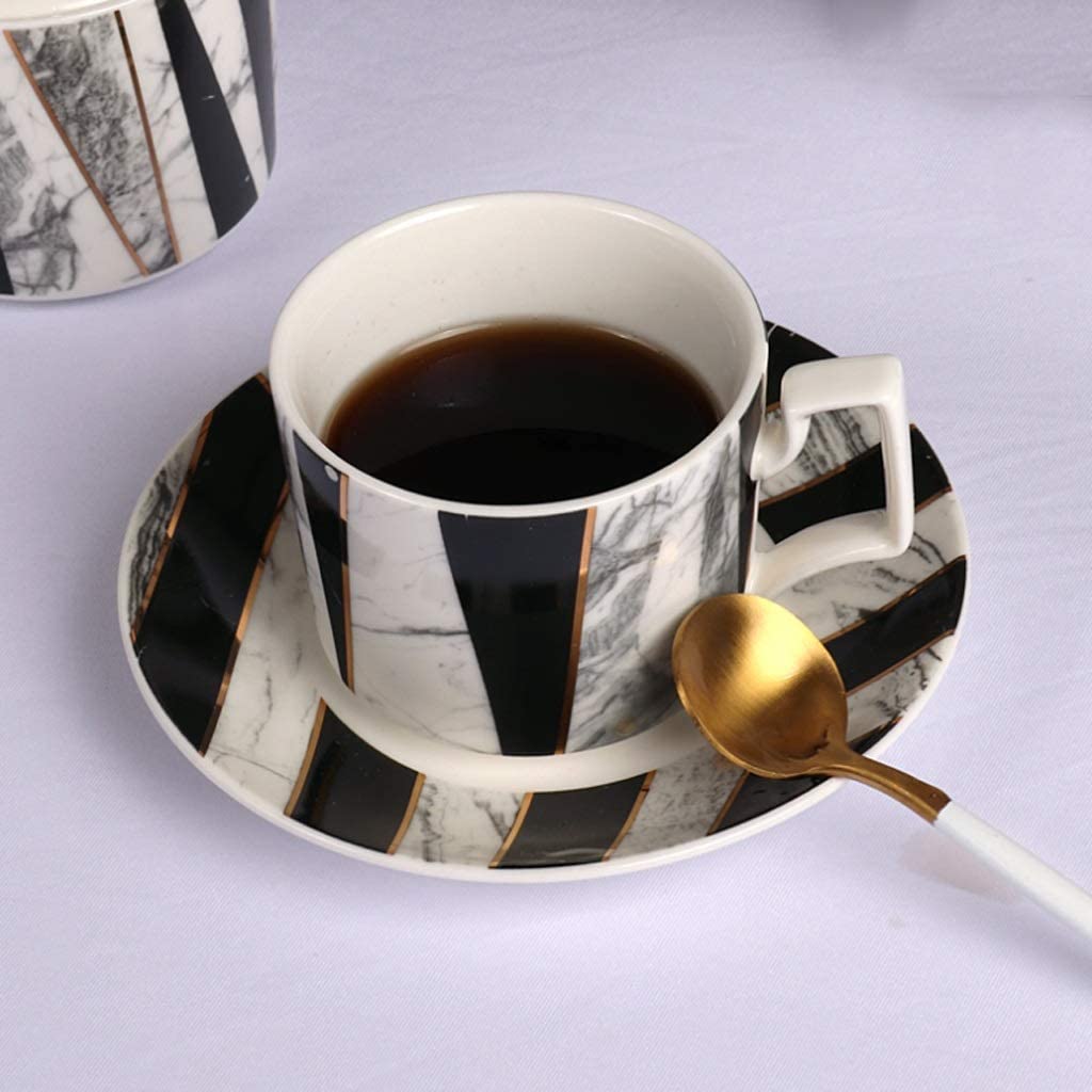 Zestaw do Herbaty Zestaw na Herbatę Zestaw Ceramicznych Filiżanek Do Herbaty 4 Szt. Filiżanka Do Herbaty I 4 Spodki Z Mlekiem I Cukiernica Do Domu I Biura Zestaw Do Parzenia Kawy I Herbaty Zestaw Do I