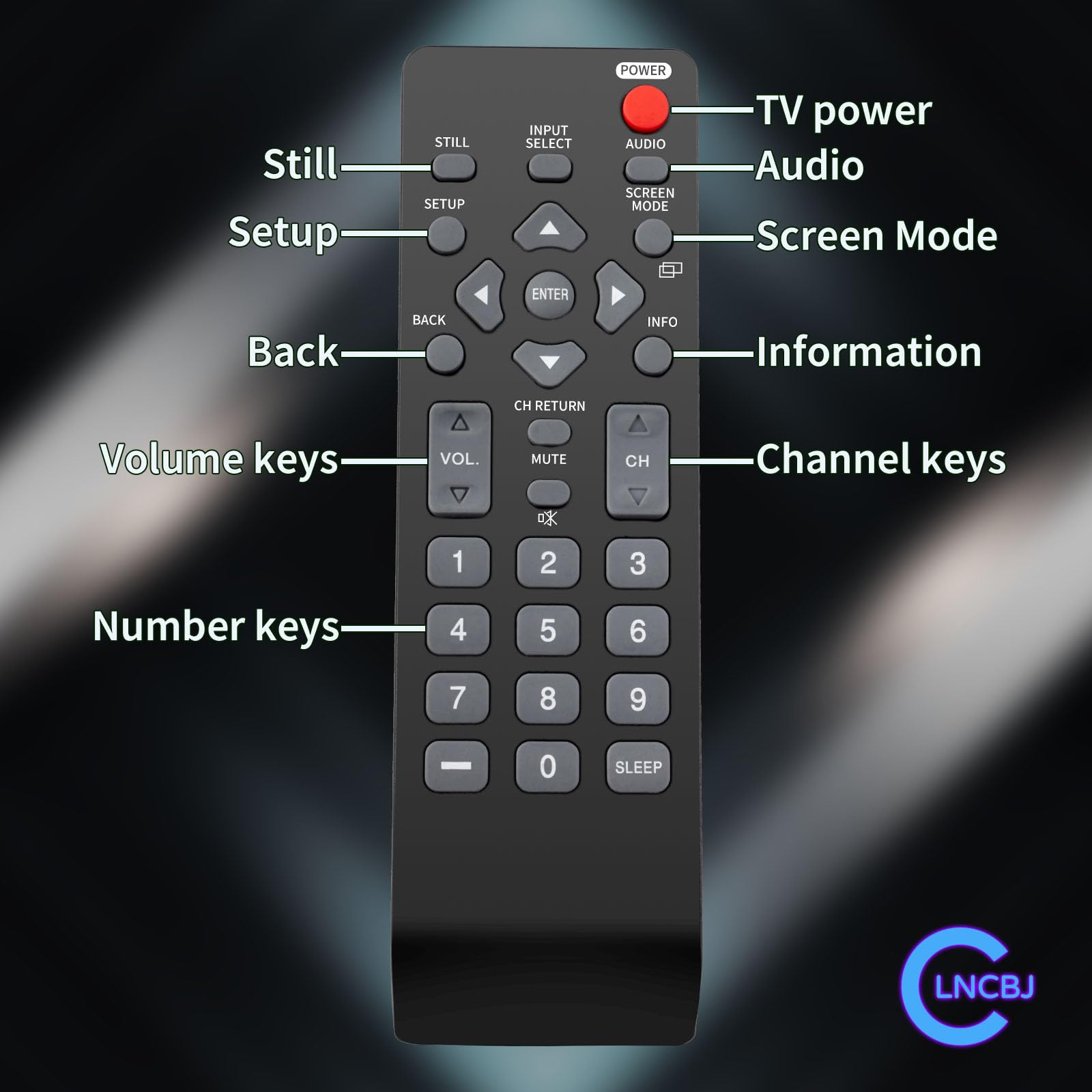 Nowy pilot zastępczy NH000UD kompatybilny z telewizorem LCD Sylvania LC320SLX LC195SLX