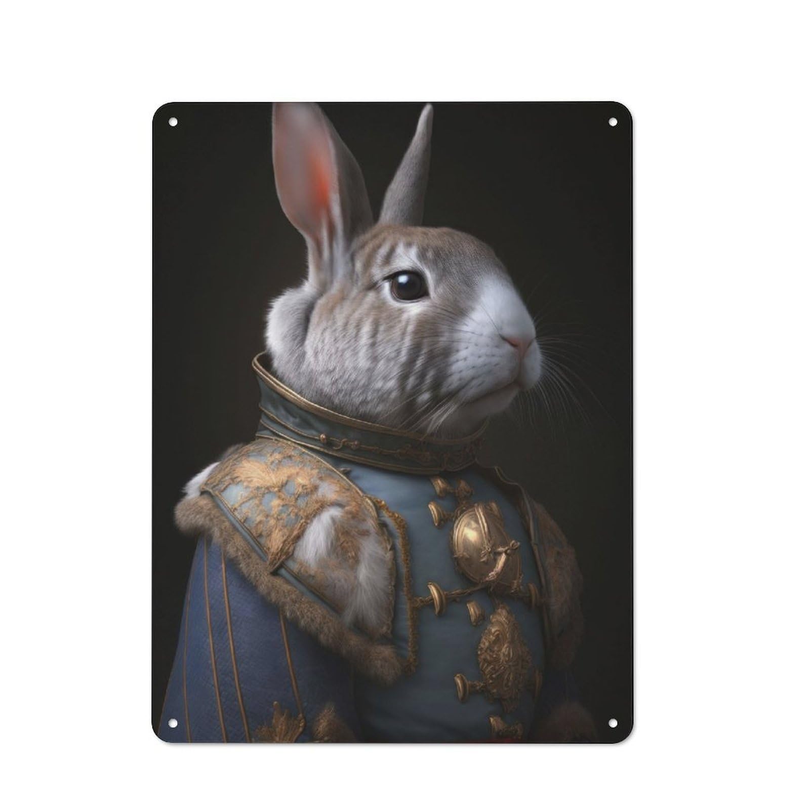 Junmoney Napoleon Rabbit Metal Gift Sign 40X30cm, Vintage Home Wall Decor For Home, Shop, Pub Or Studio Wall