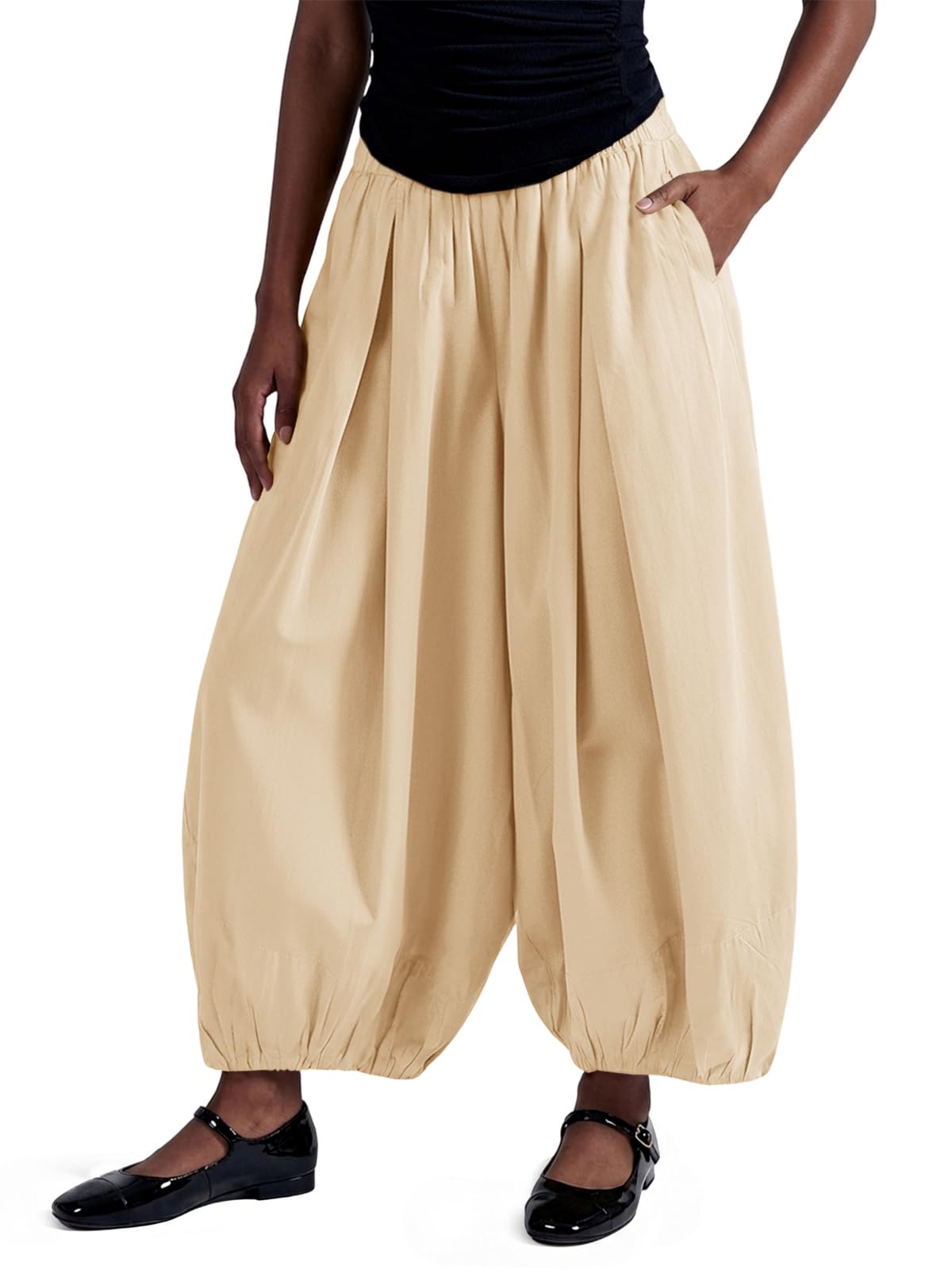 Fisoew - Womens Wide Leg Pants, Pantaloni Donna