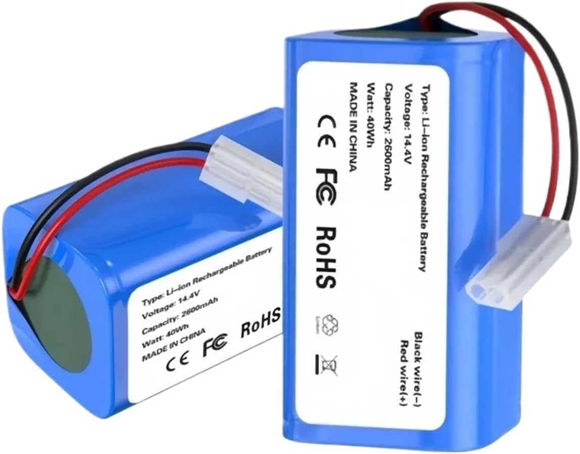 14.4V 2600mAh Li-ion Battery, Compatible For Xiaomi, Compatible For Mijia, Robot Vacuum-Mop Essential MJSTG1 Vacuum Cleaner(2800mAh)