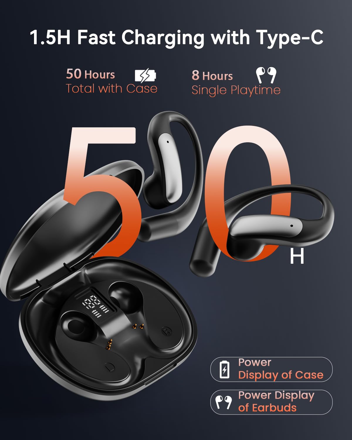 ANSTEN Auriculares Traductor en Tiempo Real con IA - Traductor Instantaneo de Voz Multilingüe 144 Idiomas, 7 Modos Traducción, 4-en-1 Cascos Bluetooth inalámbricos para Viajes/Reuniones/Estudios