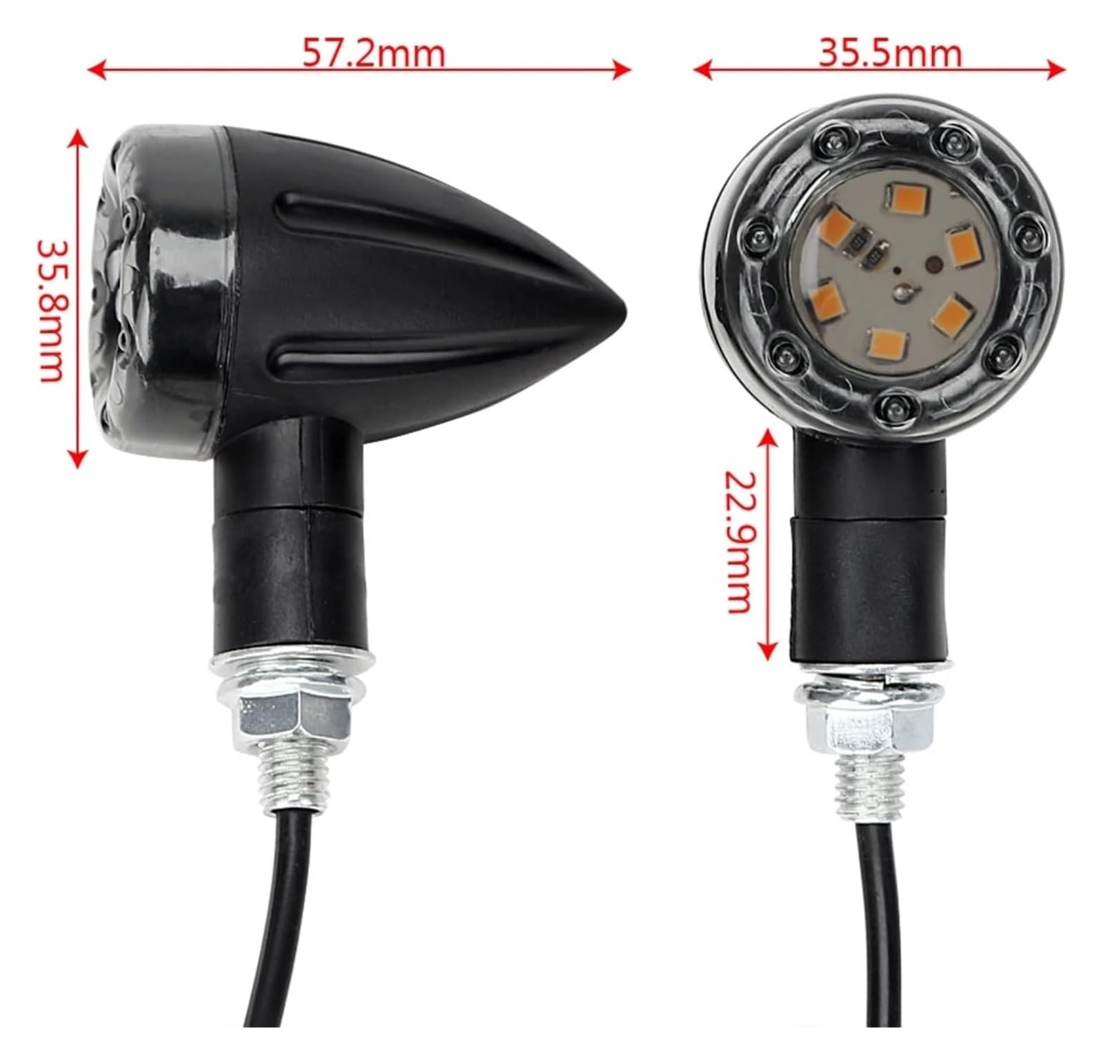 12 V Intermitentes De Motocicleta Luces Iluminación Intermitente Freno/Parada Giro Señal intermitentes moto indicadores