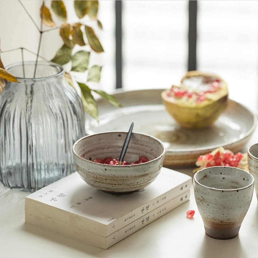 5 inch Chinese Small Bowl/Ceramic Tableware Bowl/Home Handmade Vintage Eating Bowl/Rice Bowl/Dessert Bowl/Bowl Durable