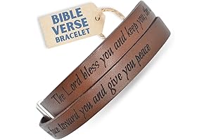 Christian Bracelet for Men | Genuine Leather Bracelet for Faith
