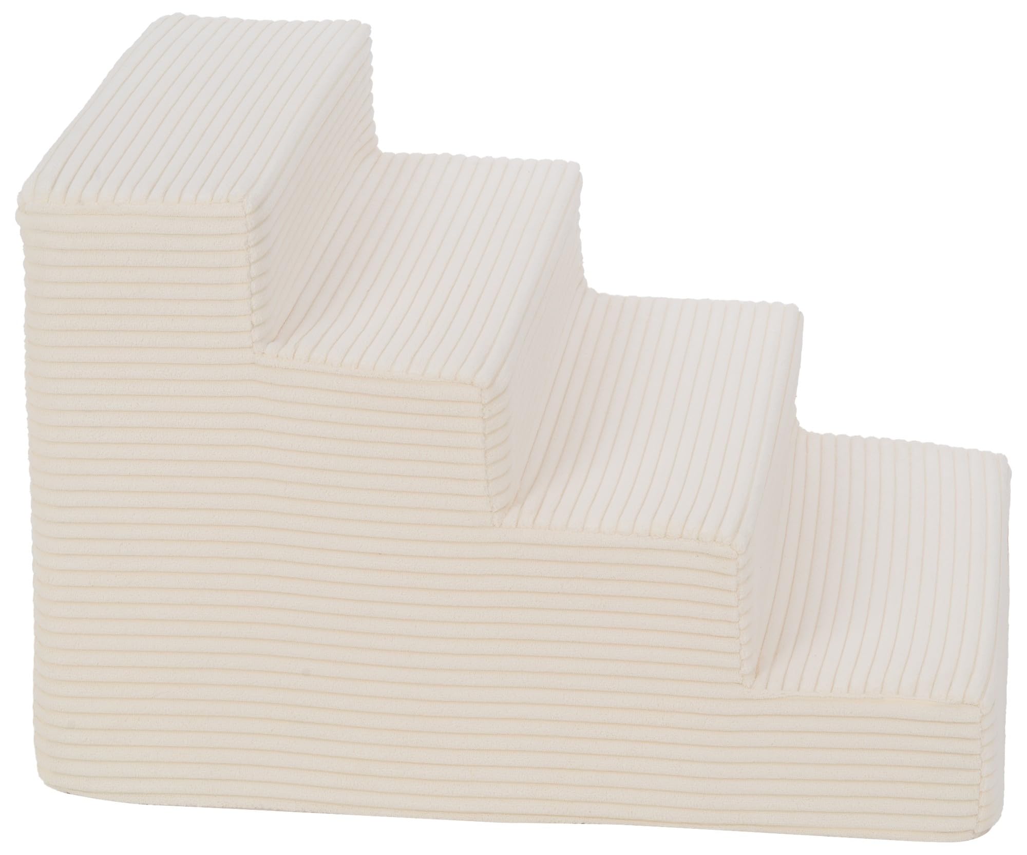 Scaletta scale 4 gradini cane gatto animali domestici velluto a coste leggera (colore: crema)