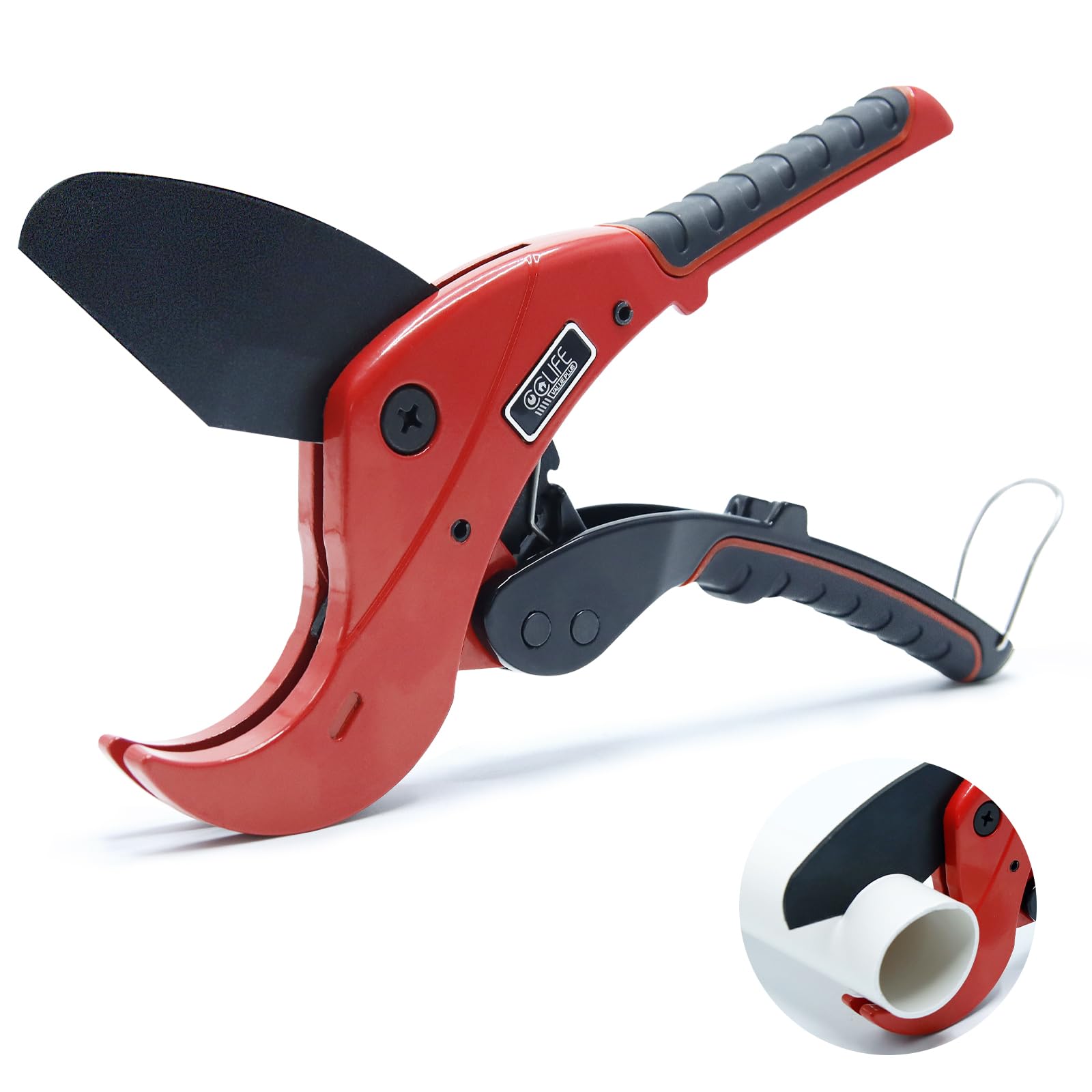 CCLIFE cortatubos pvc 64mm Grande Cuchilla de Corte de Calidad SK5 Corte de Precisión Limpio y Ordenado Cortador de PVC Tubos Para Cortar Tubos de PVC Etc