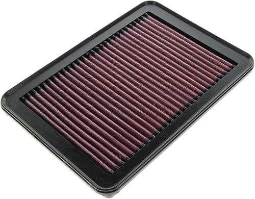 K&N Filtro de aire del motor: reutilizable, limpia cada 75,000 millas, lavable, Premium, Filtro de aire de repuesto para automóvil: compatible con